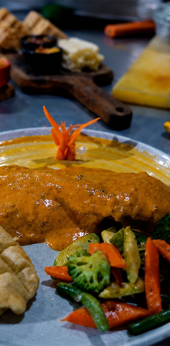 Chef preparing a dish